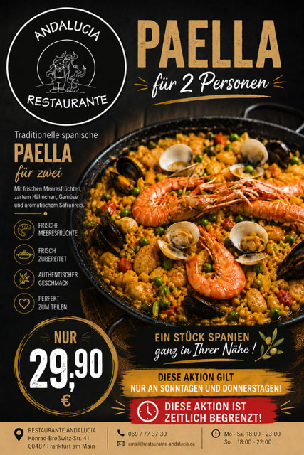 Paella für 2 Personen für 29,90 Euro